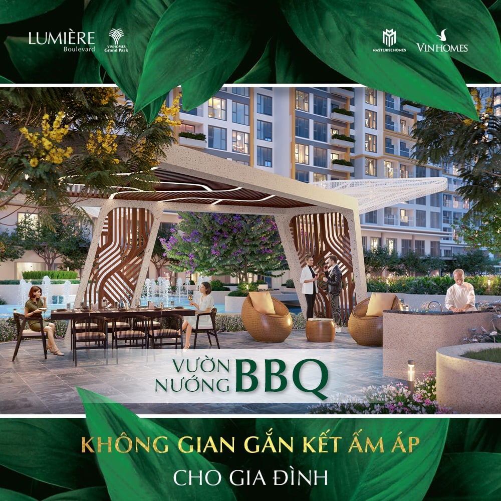 Vườn nướng BBQ ngay tại công viên nội khu